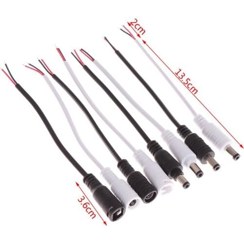 10pcs Adapter DC Connector Male / Female Connector 12V DC 5.5*2.1mm Power Connector