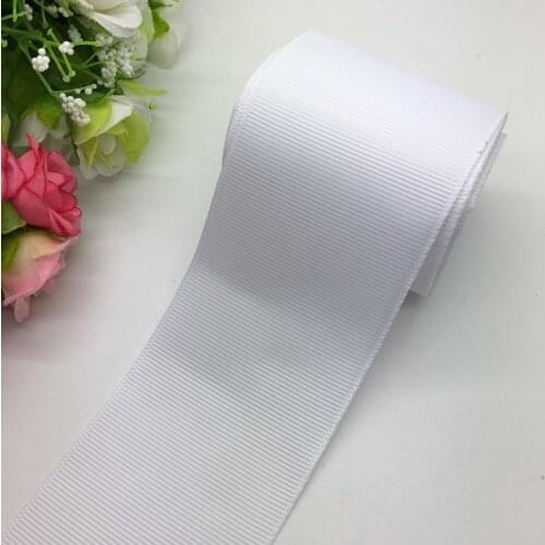 3yards/lot 2Inch 50mm Wide White Grosgrain Ribbon Hair Bows Wedding DIY Crafts