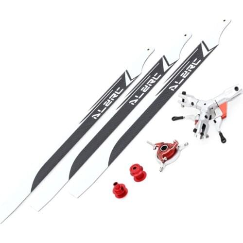 ALZRC - Devil 380 FAST RC Helicopter Parts TBR Upgrade Set D380TBR-01 - Carbon Fiber Main Rotor+CCPM Swash Plate Set
