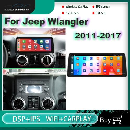 2 Din 12.3 Inch 128G Android Car Radio For Jeep Wlangler 2011 2012-2017 Auto Stereo Multimedia Player GPS Navigation Head Unit