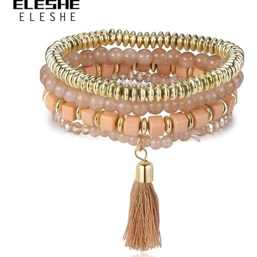 ELESHE Clearance Sale Fashion Women Bracelet Tibetan Silver Natural Stone Bead Bracelet Female Jewelry Party Gift