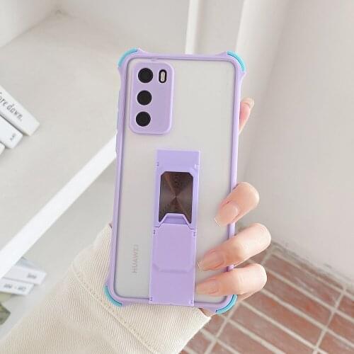 Corners Shockproof Bracket Phone Case For Samsung A32 A52 A72 A42 S21 S20 S10 S9 Plus Soft Clear Camera Protaction Phone Cover