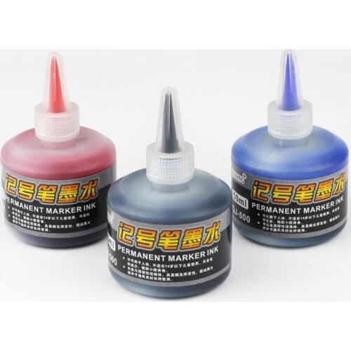 B2RC 1 Bottle 50ml Refill Ink for Refilling Inks Marker Pen Black Red Blue 3 Colors School Supplies