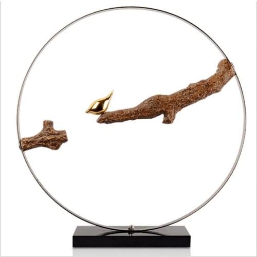 D creative Home Furnishing European modern minimalist Decor iron bird rain room living room TV cabinet