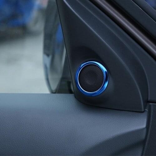 For Mitsubishi Outlander Peugeot 2013-2020 Car Interior Door Audio Loud Speaker Trim Cover Sticker Accessories CarStyling