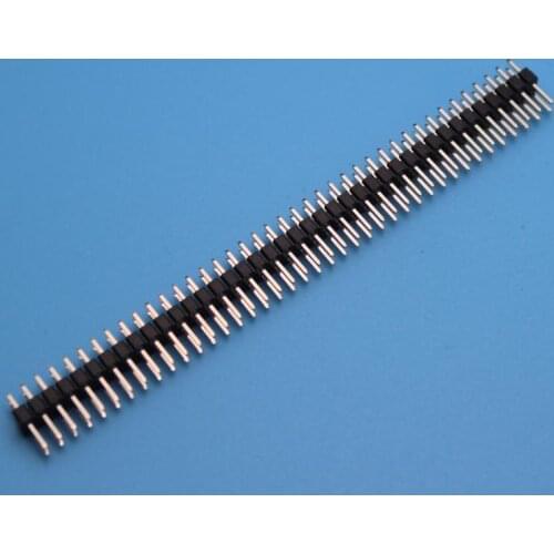 Double row pin 2.0mm 180 degree straight needle 2*40P copper needle nickel plated