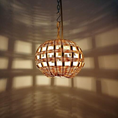 Ethnic furniture Moroccan chandelier Wicker straw Rattan pendant light 3003211000