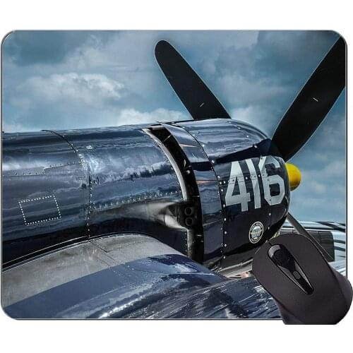 Best Gift Idea Mouse Pad,Pirate Plane W Fighter Non-Slip Rubber Base Mousepad