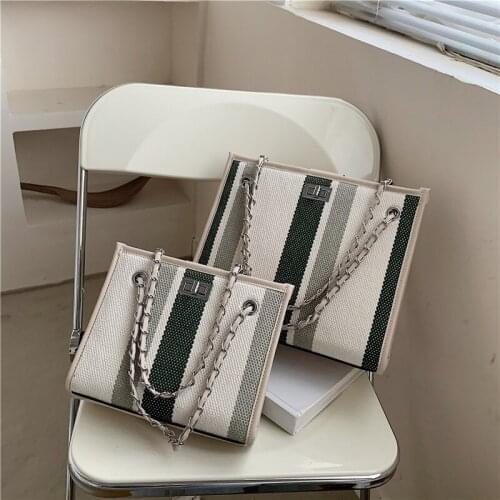 Fashion Exquisite Shopping Bag Retro Casual Women Totes Shoulder Bags Female Leather Solid Color Chain Handbag for Women 2021