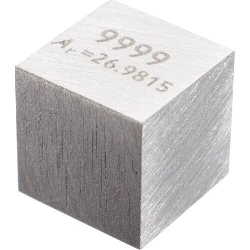 New 1Pcs 99.99% High Purity Aluminum Al 10mm Cube Carved Element Periodic Table For Tool Parts