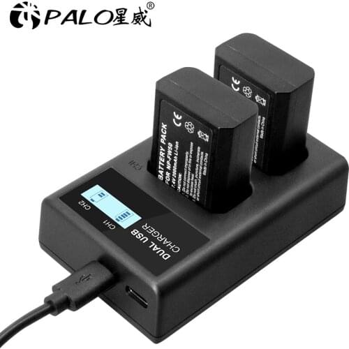 PALO LCD USB charger for Sony FW50 NP FW50 NP-FW50 NPFW50 battery NEX-3 NEX-5 NEX-6 SLT-A55 A33 A55 A37 A3000 a5000 A6000 Camera