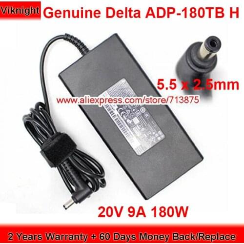 Genuine Thin Delta ADP-180TB H AC Adapter 20V 9A 180W Charger with 5.5 x 2.5mm Plug Power Supply