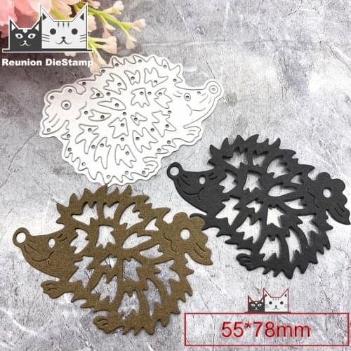 Reunion Crafts Metal Steel Cutting Dies New Hedgehog Decoration Stencil for DIY Scrapbooking Paper / Photo Cards Embossing Dies