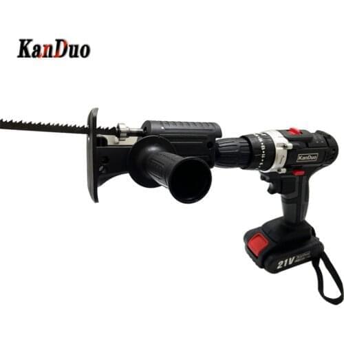 21V Reciprocating saw assembly with cordless electric screwdriver Household tool set Multi function impact drill Decoration tool