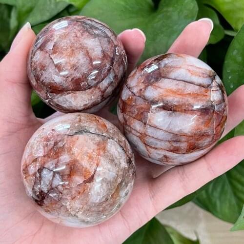 Unique naturall iceland fluorite crystal sphere Rock stones and Mineral Reiki Healing