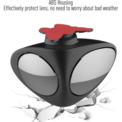 Universal Car Blind Spot Mirror 2 in 1 Wide Angle Mirror 360 Rotation Adjustable Convex Rear View Mirror View Front Wheel