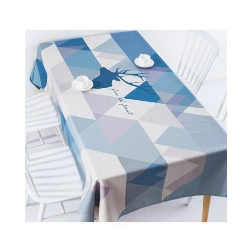 Thickened deer rectangular table cloth dining room desk dinner cloth cover towels round tablecloth linen cotton home antependium