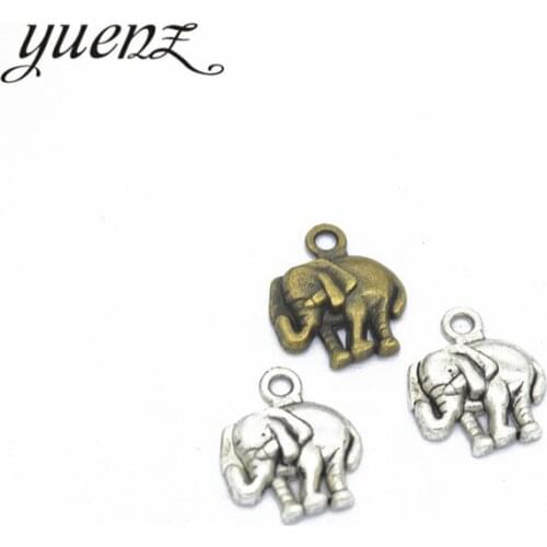 YuenZ 20pcs Elephant Charms Antique Silver color Pendant fit Making Bracelets Jewelry Findings DIY Accessories 16*13mm D957