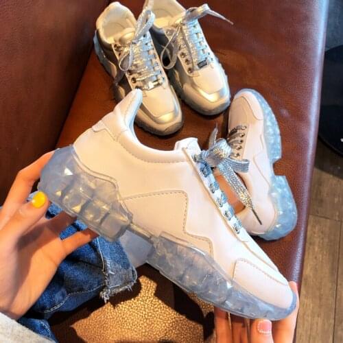 2019 woman shoes autumn new lace-up wild Jelly bottom woman casual shoes breathable comfortable sneakers tenis feminino F4-13