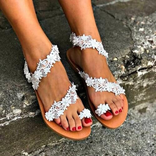 2021 New Large Size Bohemian Style Casual And Comfortable Summer Beach Flat Sandals Women