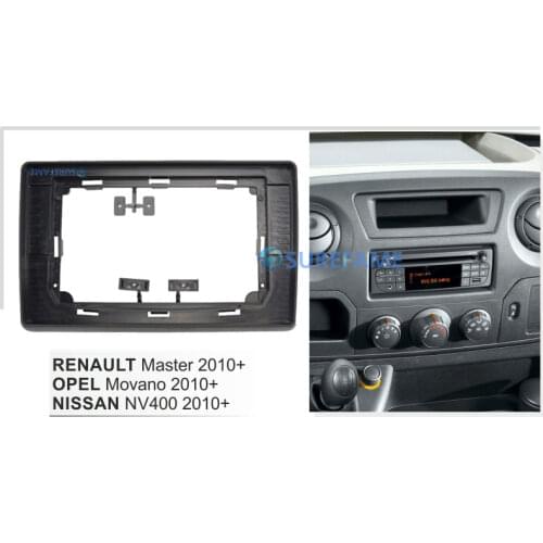 10.1 inch Car Fascia Radio Panel for RENAULT Master / OPEL Movano / NISSAN NV400 2010+ Dash Kit Facia Trim Plate Adapter Console