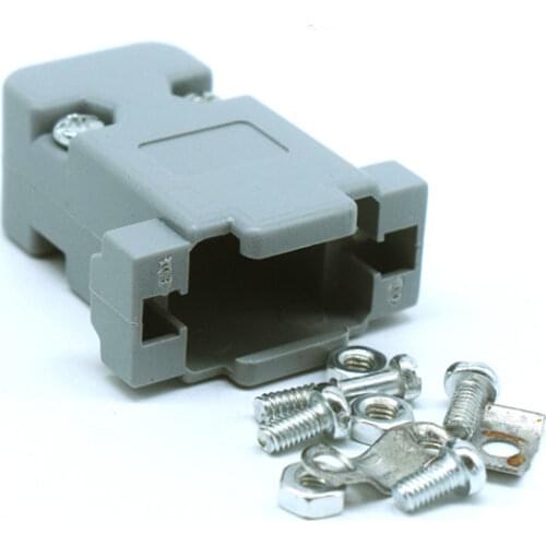 10PCS DB9 DB15 Pin 3 Rows Serial Plug Assembly Shell Plastic VGA High Quality