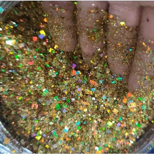 50g/Bag Nail Glitter Flakes Powder Laser Holographic Festival Decoration Gradient Ultra Thin Chunky Sequins Loose Glitter