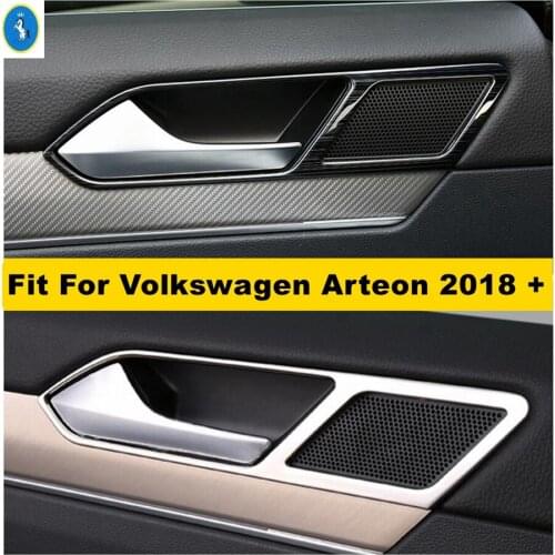 Auto Accessory Inner Car Door Pull Doorknob Handle Hand-clasping Decoration Cover Trim Fit For Volkswagen Arteon 2018 2019 2020