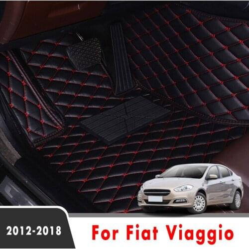Car Floor Mats For Fiat Viaggio 2018 2017 2016 2015 2014 2013 2012 Leather Custom Auto Foot Pads Automobile Carpets Rugs Covers