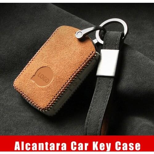 Real Alcantara Key Case For Volvo key cover XC60 S90 S60 XC40 XC90 V40 Key Case Shell
