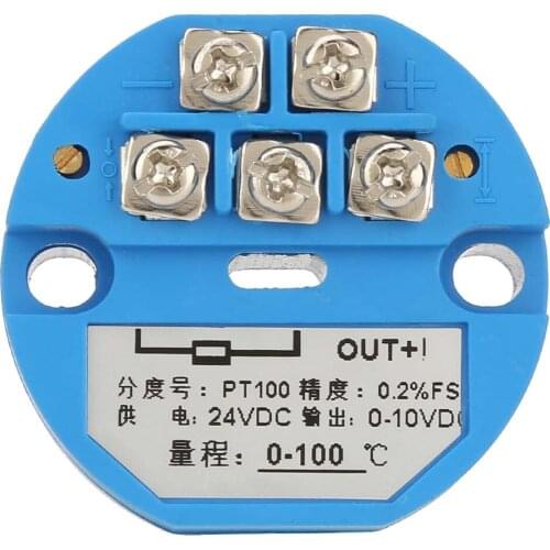 SBWZ PT100 Temperature Sensor -50 ~ 400 Degree Transmitter Module DC 24V 85%RH Temperature Sensors Detector Module Accessories