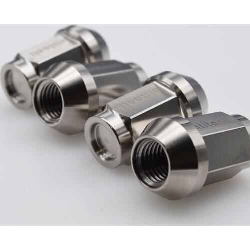 Gr5 titanium alloy wheel hub nut cone seat M12*1.5*35mm close-end primary color