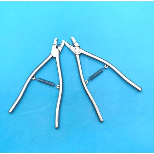 Rat Hamster Mouse Ear Tag Plier 304 Stainless Steel Lab Tools Identification Clamp forceps