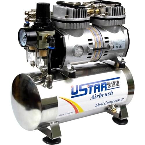 Model color spray paint air pump with 8L air tank to send airbrush color cover U-603G+S130 Stainless steel pump body