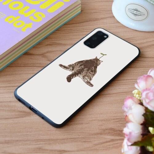 For Samsung Cute Cats Print Soft Silicone Matt Case TPU Cover Galaxy S Note M and Galaxy A
