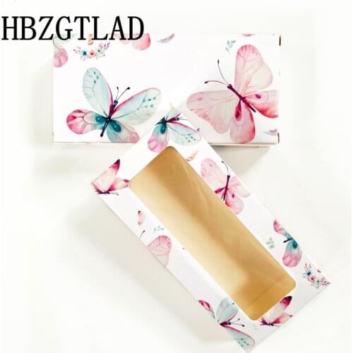 Newes 50/100pcs Carton Paper Packing Box for 25mm long EyeLash Wholesale Bulk Cheap Pretty Lashes rectangle Storage Packaging