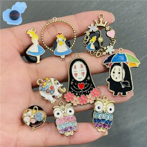 New 50pcs Wholesale Japanese Cartoon Elephant Metal Kids Shoes Accessories Garden Shoe Decorations For Croc Jibz Charm