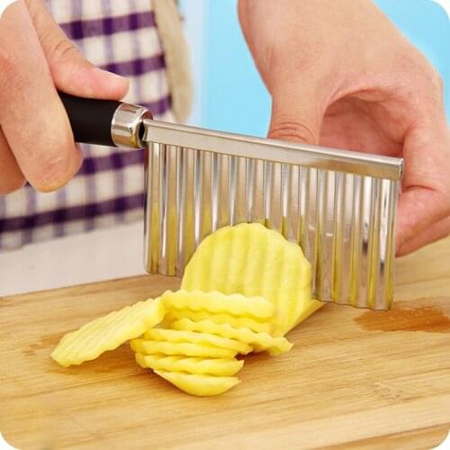 New Arrival Stainless Steel wavy edged kitchen knife cutter for Vegetable Fruit Cutting Peeler potato slicer cooking tools