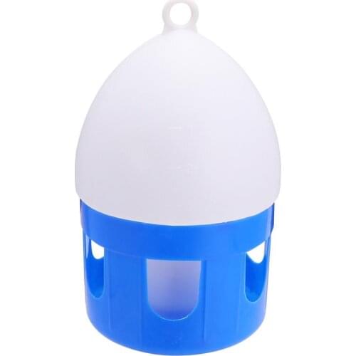 Birds Water Feeder Practical Birds Waterer Creative Bird Drinker Feeding Supplies for Pigeon Parrot (4.5L, White and Blue)