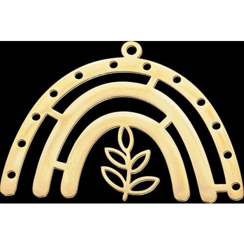 5pcs/lot 100% Stainless Steel 36mm Semicircle DIY Earring Pendant Charm Wholesale Never Fade Factory Prices Finding Supplies