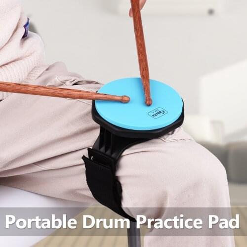 Guitto Portable Drum Practice Pad Stand Holder Silica Gel Drum Pad Leg Strap Kids Adults Percussion instrument Drum Accessories