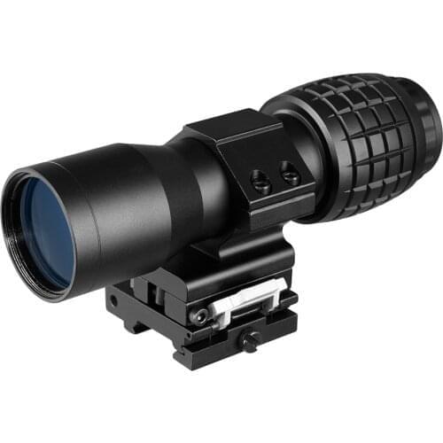 Red Dot Sight Scope 5x Magnifier Quick Flip Scope Flip To Side Mount Fit For 20mm Weaver Mount