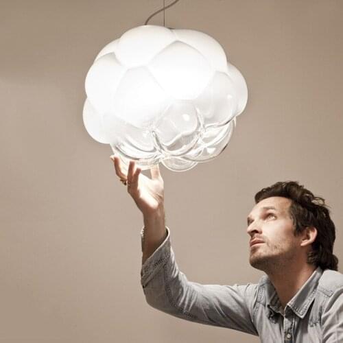 Luxury Glass Spherical Led Chandelier Lighting Nordic Living Room Restaurant Bedroom Hanging Lights Simple Kitchen Bathroom Lamp