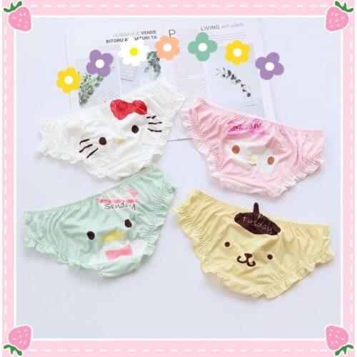 Sanrio Hello Kitty Panties Cute Melody Girls Cartoon Home Panties Girls