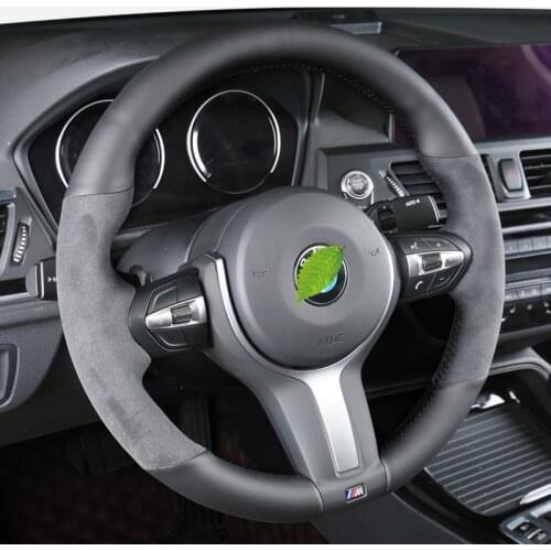 DIY Alcantara Hand Sewing Car Steering Wheel Cover For BMW 3 Series 5 Series 7 Series X3 X5 X7 Auto parts car accessories