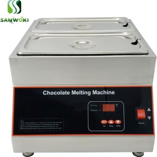 Stainless steel 2 tanks chocolate melting machine Chocolate melting pots warmer melter Electric Chocolate Cheese Melting Machine