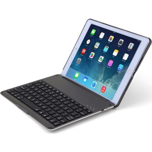 Ultra Thin Case for iPad 9.7'' 2017 Aluminum Bluetooth keyboard Case for iPad Air Smart Tablet Case Flip Cover Auto Sleep/Wake