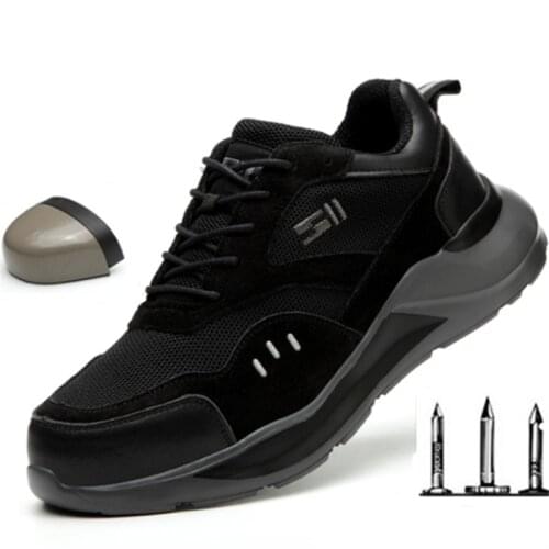 Work Safety Shoes for Men Boots Steel Toe Cap Indestructible Protection Work Boots Anti-smashing Construction Designer Sneakers