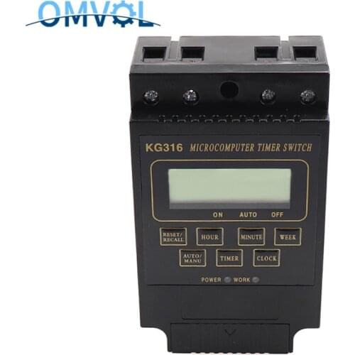 1PC DIN Rail mounting microcomputer timer switch KG316 KG316T programmable 10A Din Rail Digital Time Switch