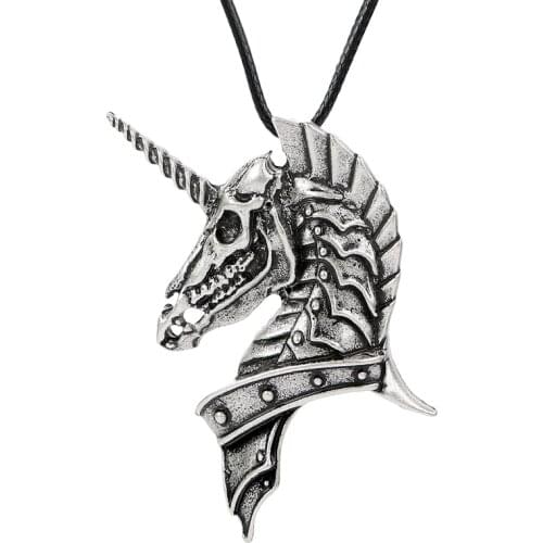1pc Viking Caribbean Ghost Unicorn Pendant Jewelry Skull Pirates Necklace Jewelry For Women Mens Necklace